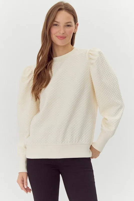 Molly Textured Sweatshirt