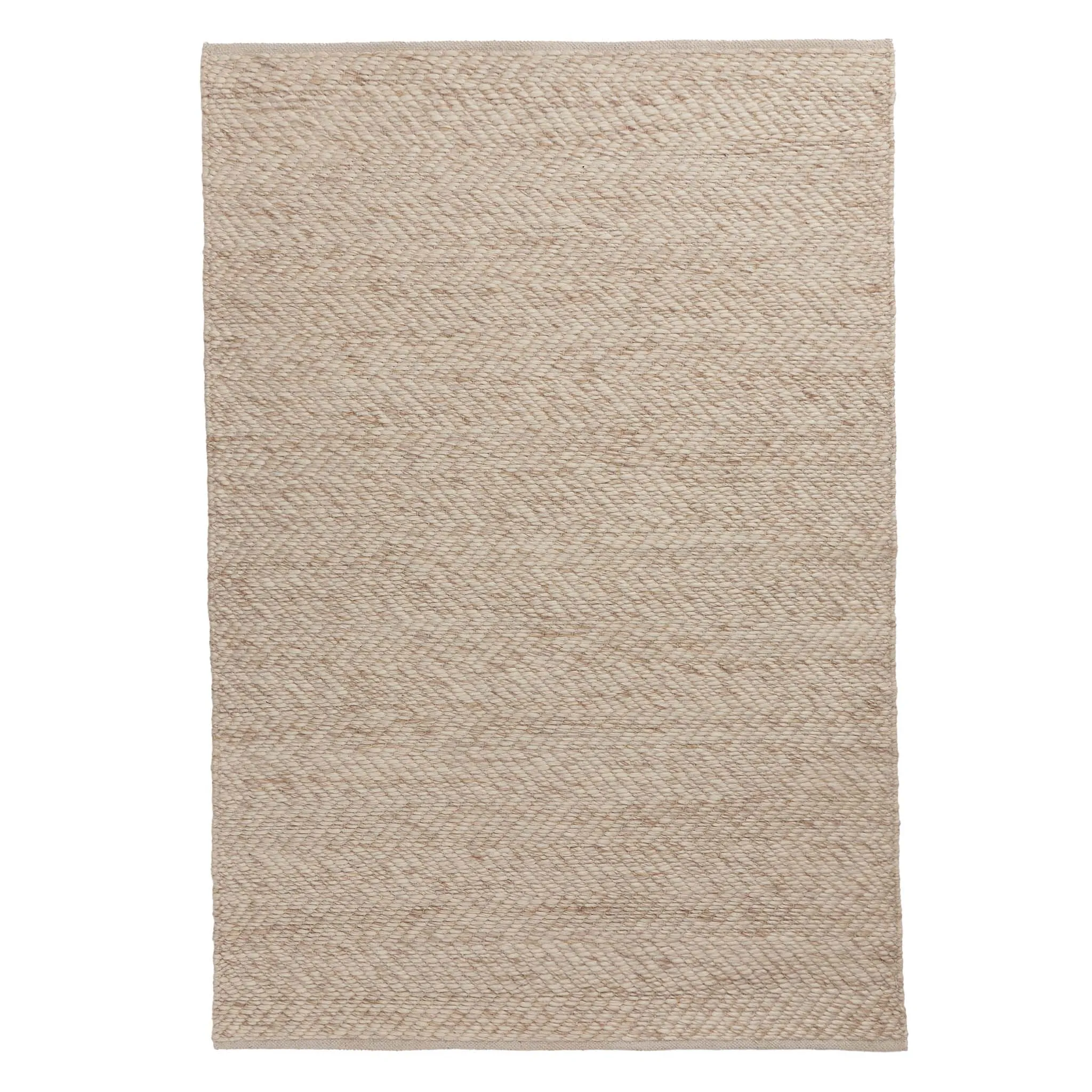 Nadu Wool Rug [Cream melange/Light brown]