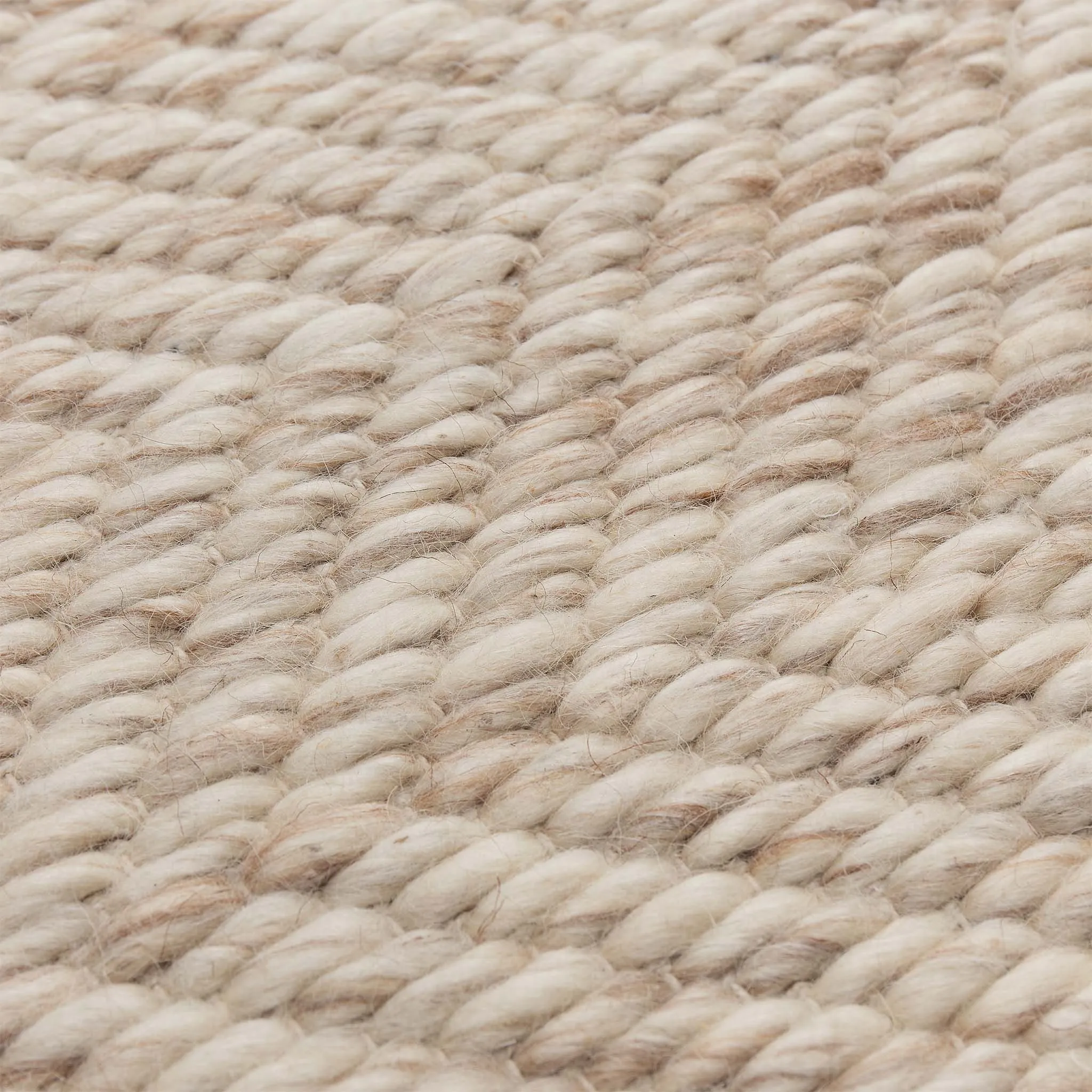 Nadu Wool Rug [Cream melange/Light brown]