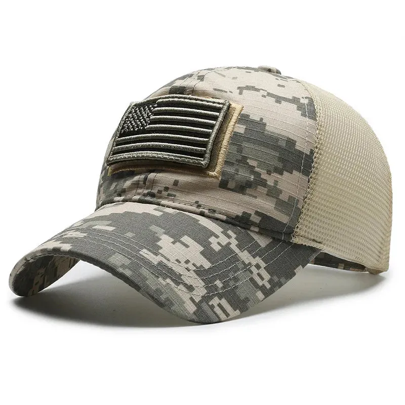 Patch Embroidered USA Digital Camo Baseball Cap