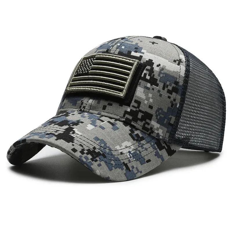 Patch Embroidered USA Digital Camo Baseball Cap