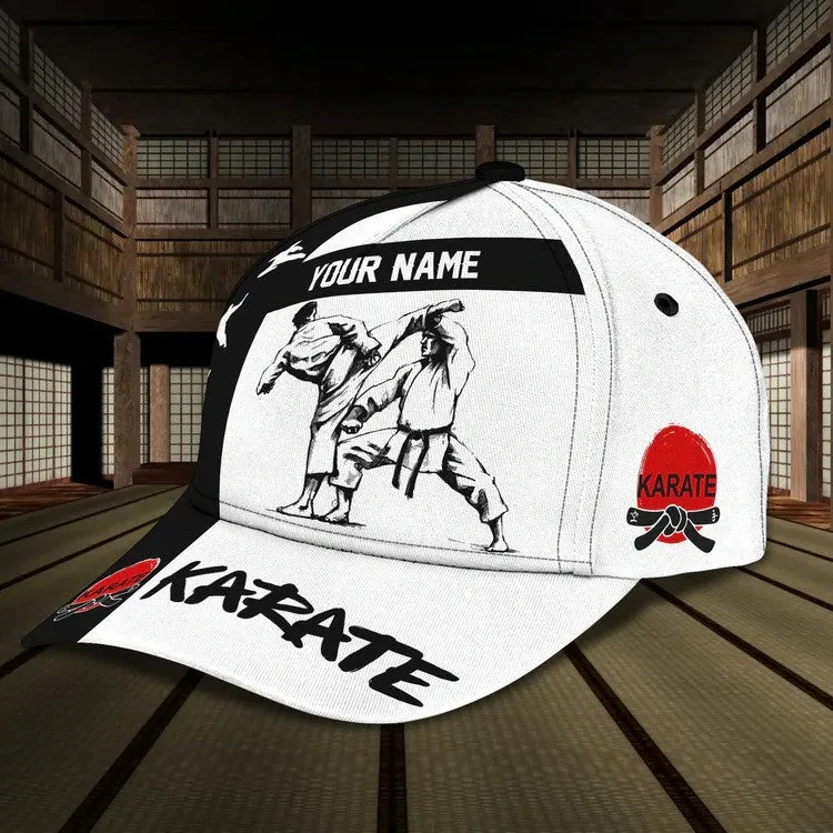 Personalized Karate 3D Baseball Cap, Karate students Hat, Karate Coach Cap for Him