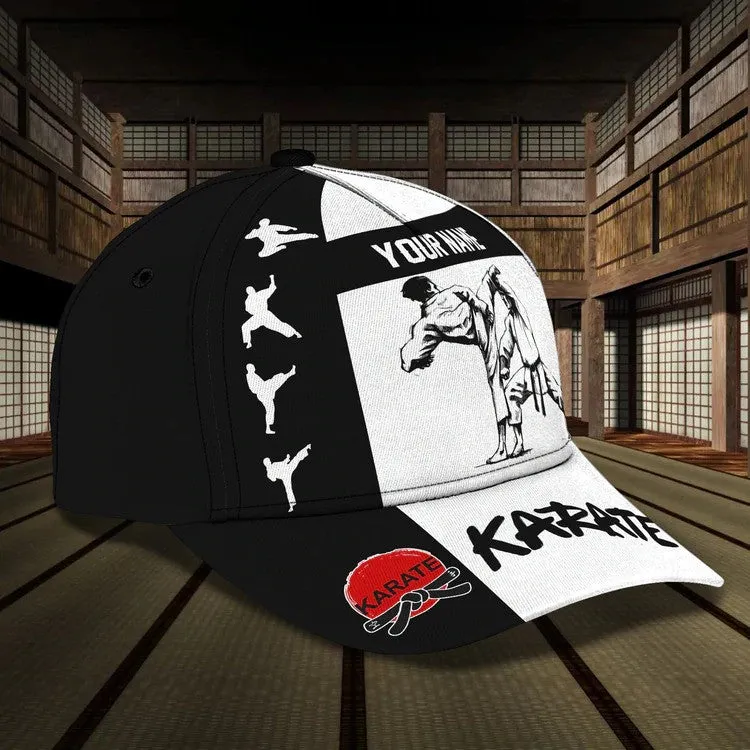 Personalized Karate 3D Baseball Cap, Karate students Hat, Karate Coach Cap for Him