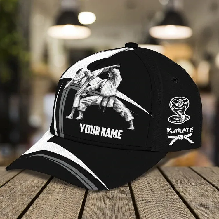 Personalized Karate 3D Baseball Cap, Karate students Hat, Karate Coach Cap for Him