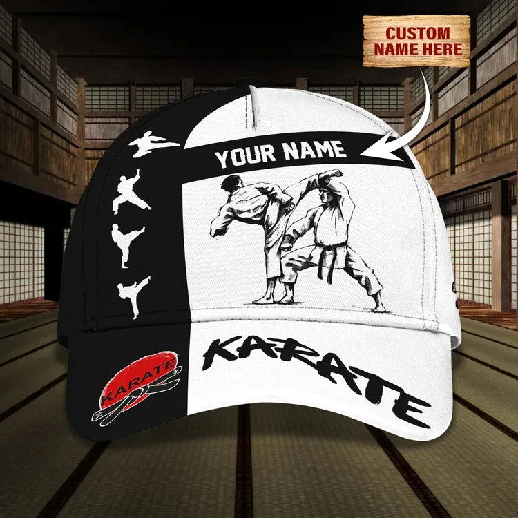 Personalized Karate 3D Baseball Cap, Karate students Hat, Karate Coach Cap for Him