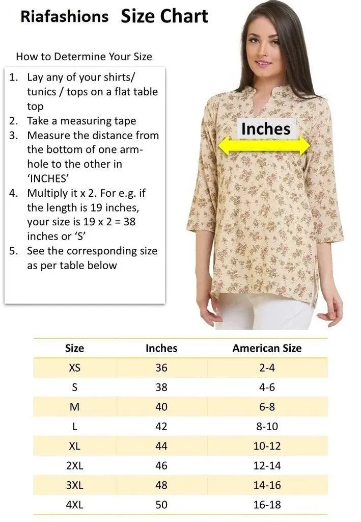 Polyester French Crepe Pink & White Printed Kurti/Tunic