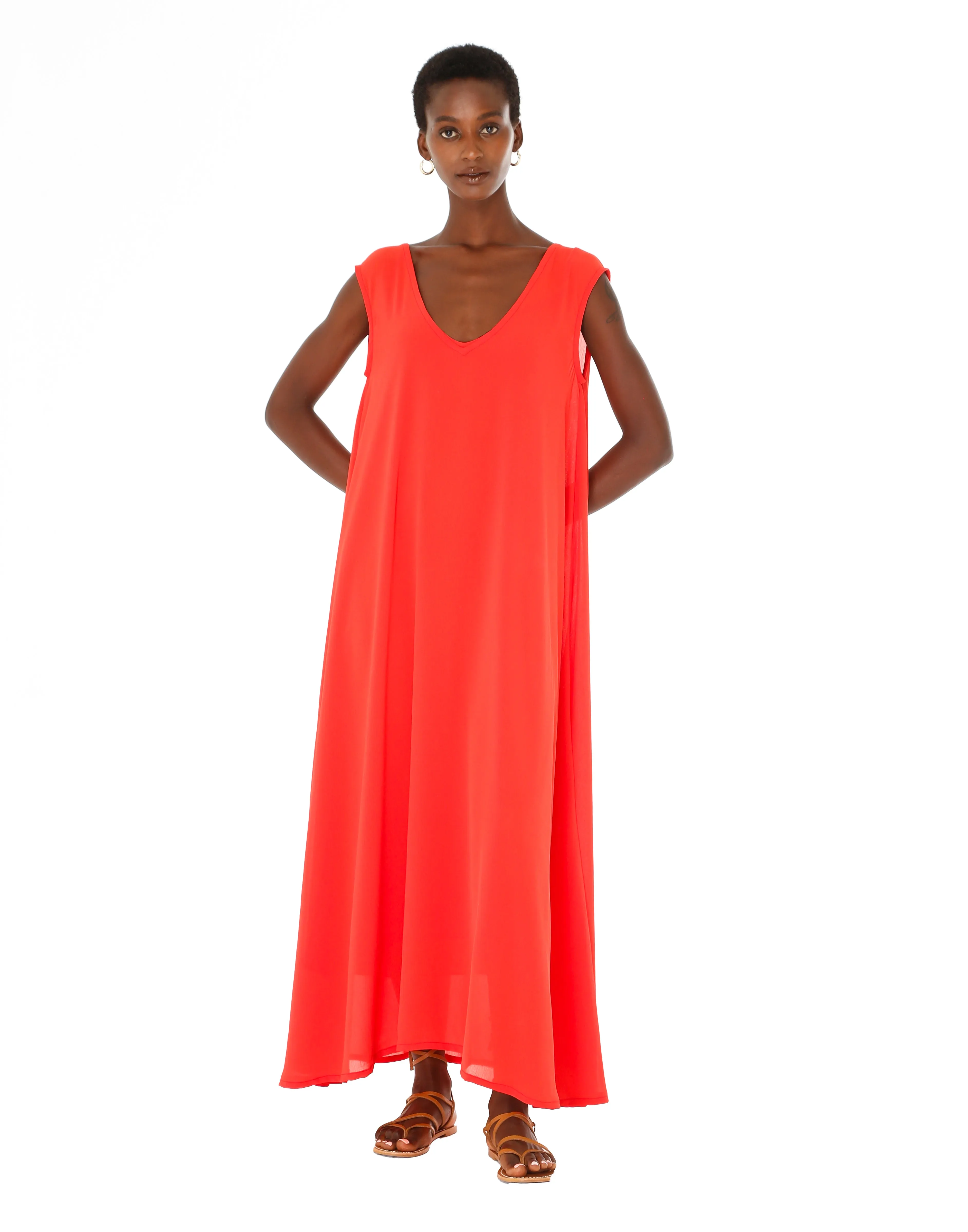 Red Mavi Sleeveless Kaftan