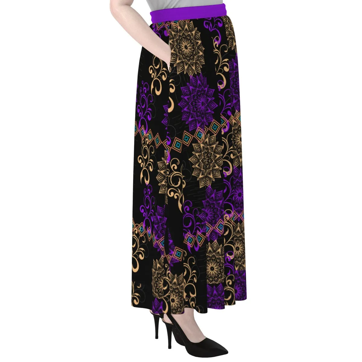 Royal Hues Women's Maxi Chiffon Skirt With Lining