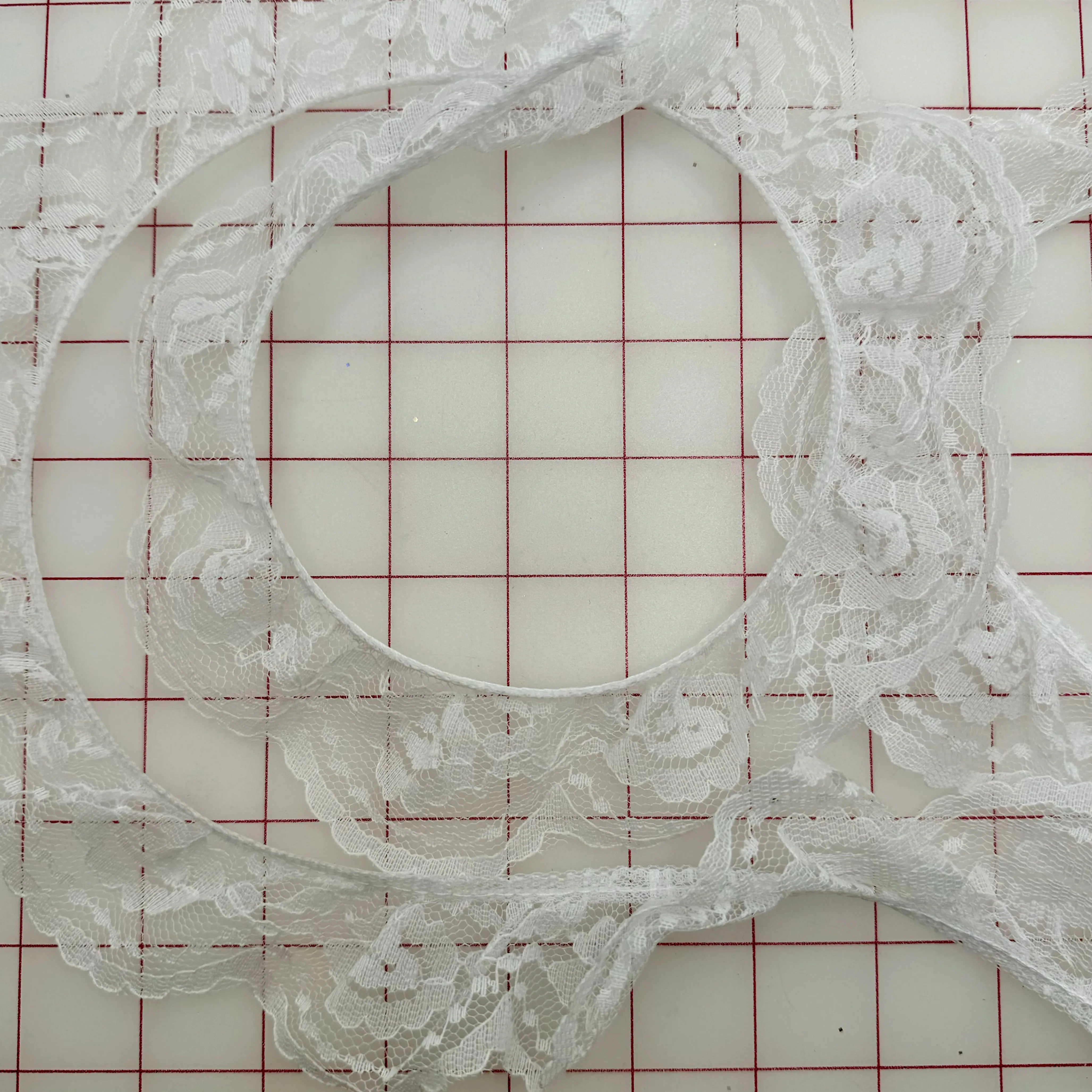 Ruffled Lace Trim - 2.25-inch Ruffled Lace White