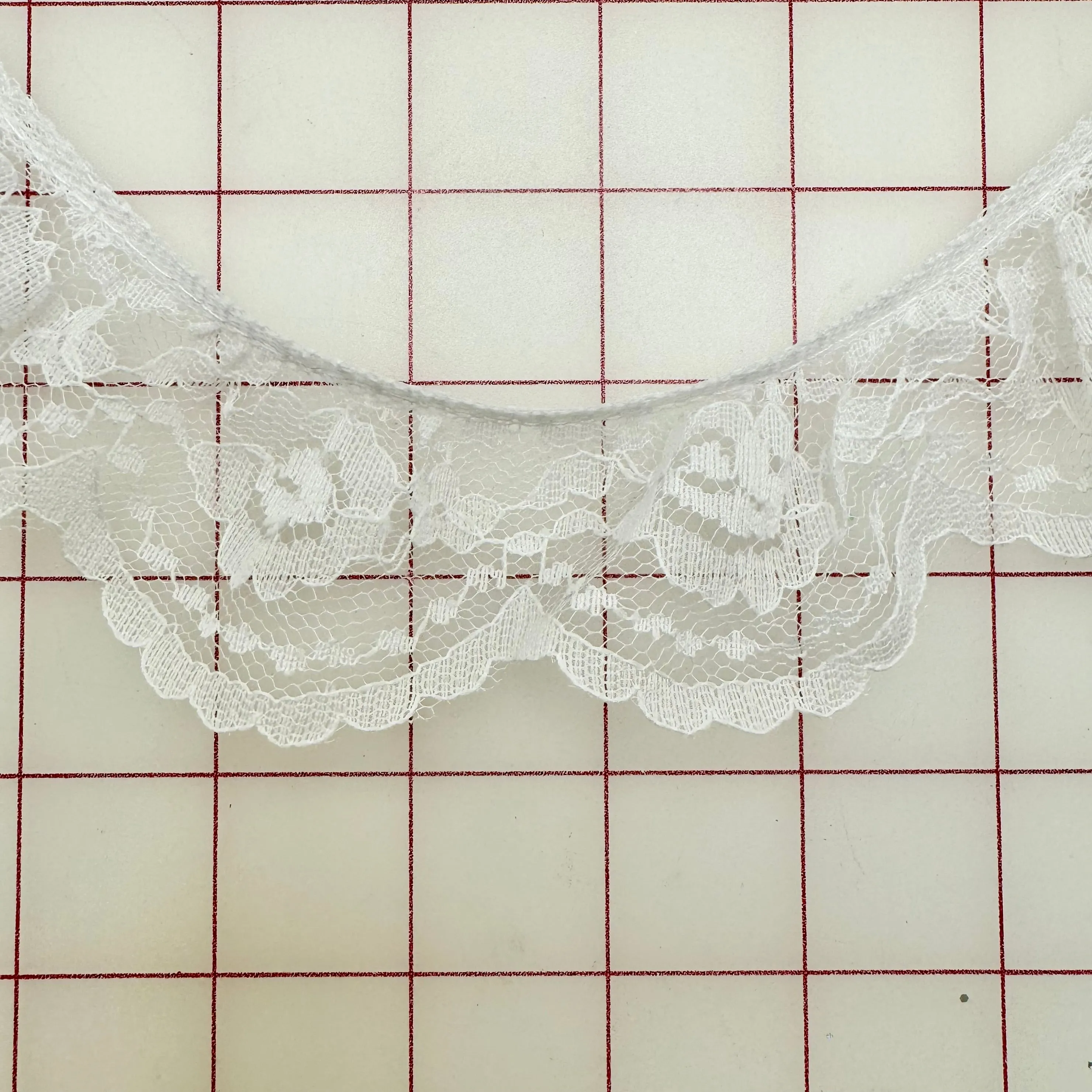 Ruffled Lace Trim - 2.25-inch Ruffled Lace White