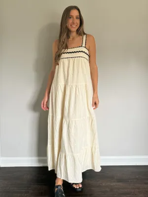 Scallop Trim Maxi Dress