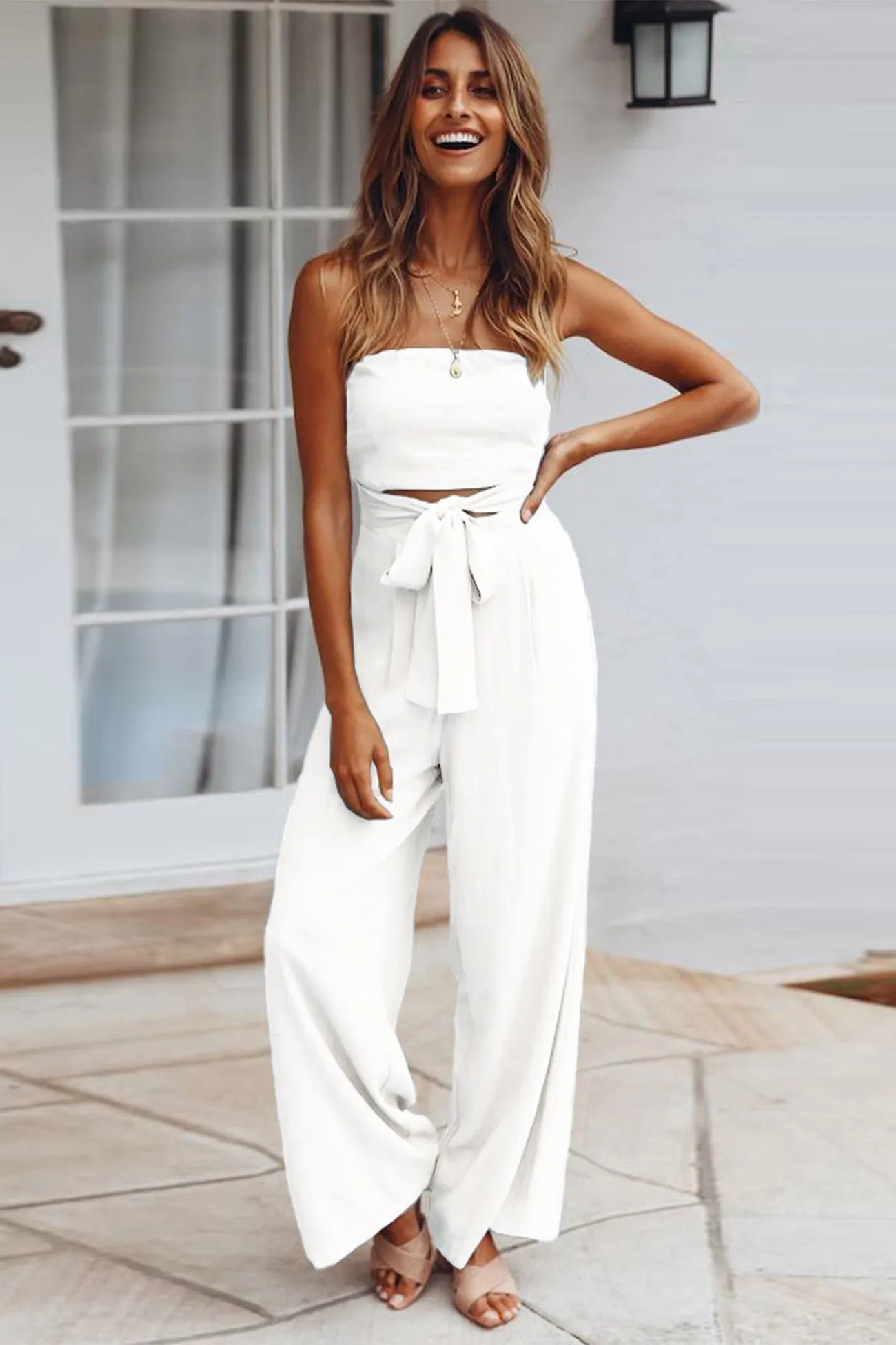 Strapless High Waist Jumpsuits