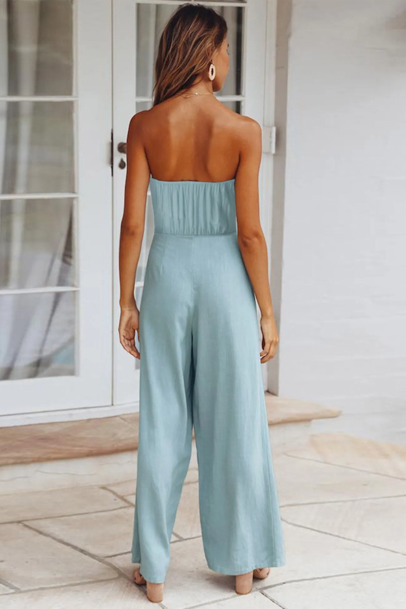 Strapless High Waist Jumpsuits