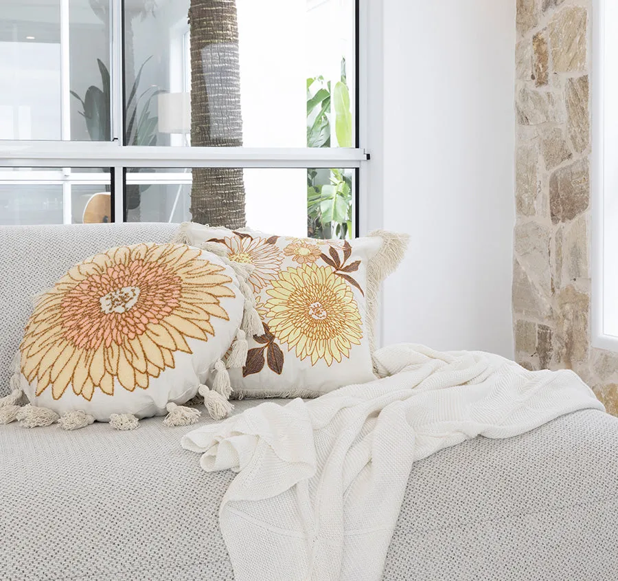 Sunflower 50cm Round Filled Cushion