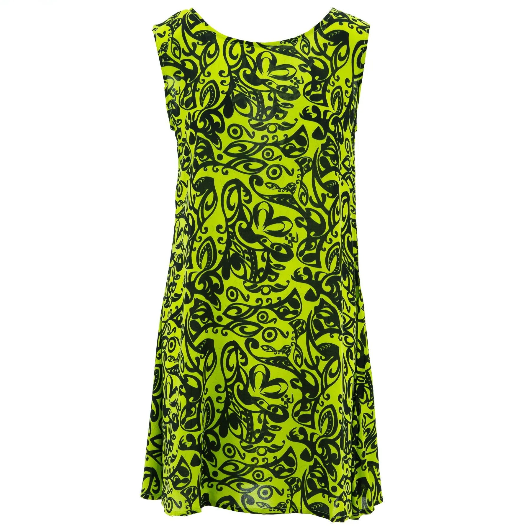 The Swirl Shift Dress - Lime Trellis