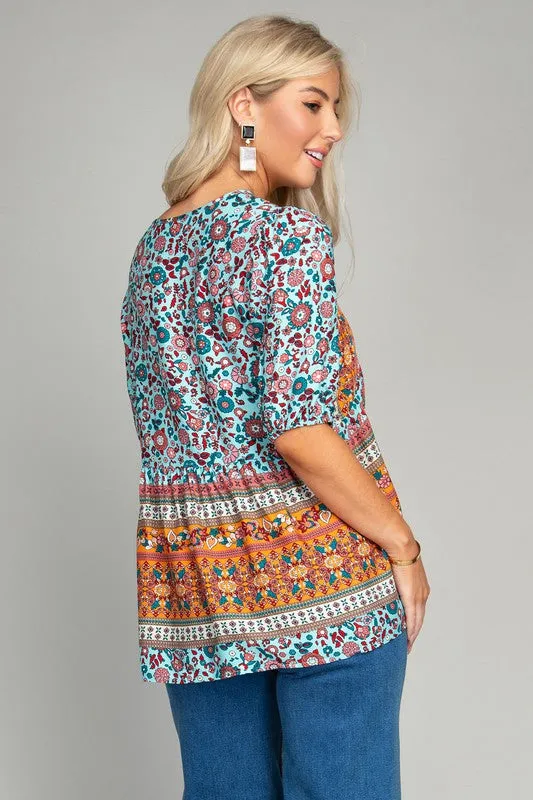 Tunic top with tassel